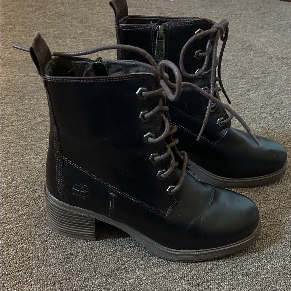 Timberland Dark Brown Lace-Up Women's Ankle Boots